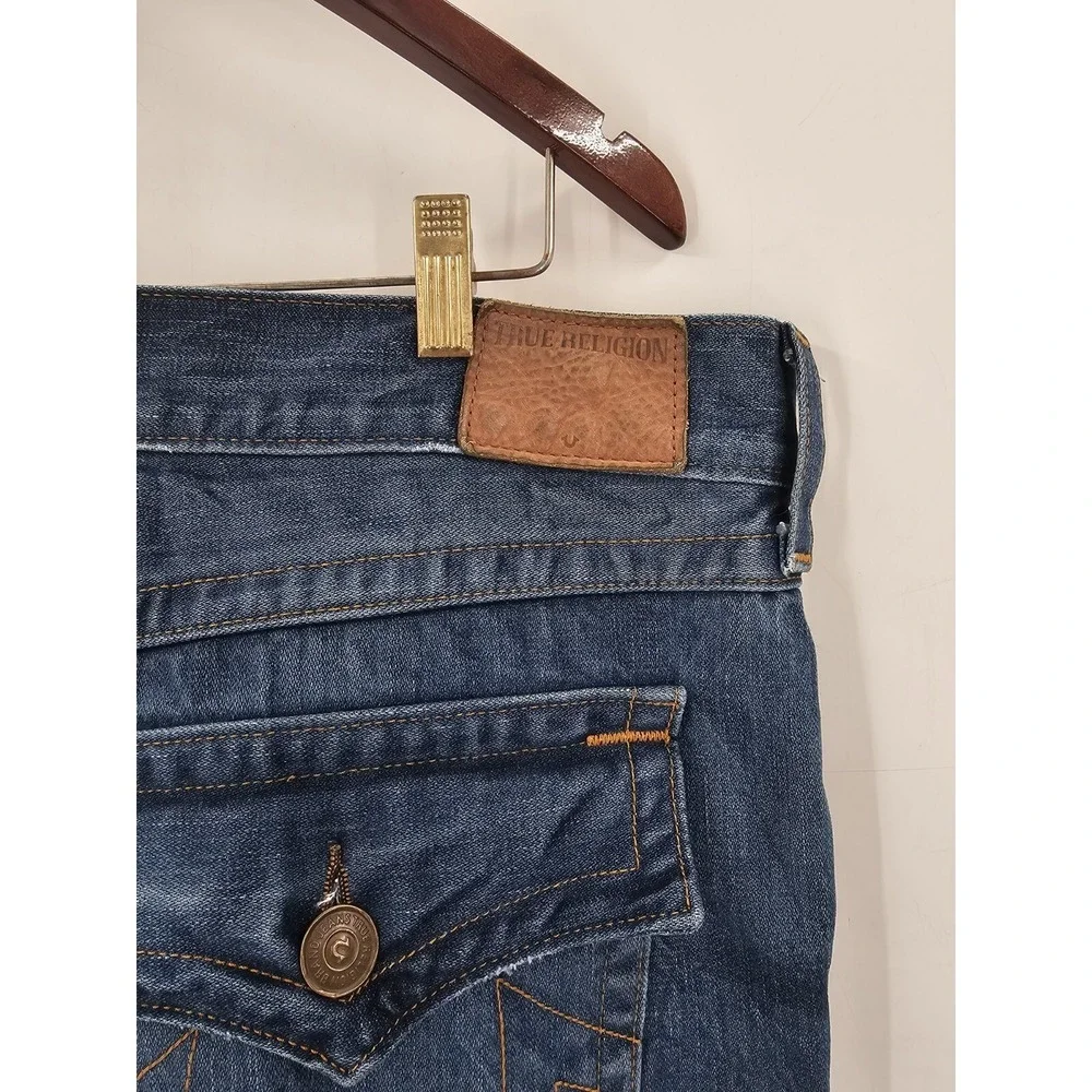 True Religion Jeans Men's Sz 40‎  Billy Flap Pocket Blue Denim Relaxed Bootcut